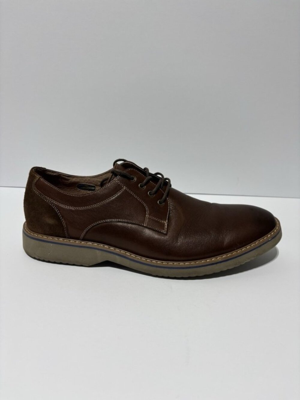 Men's Brown Leather Lace-Up Casual Dress Shoe
